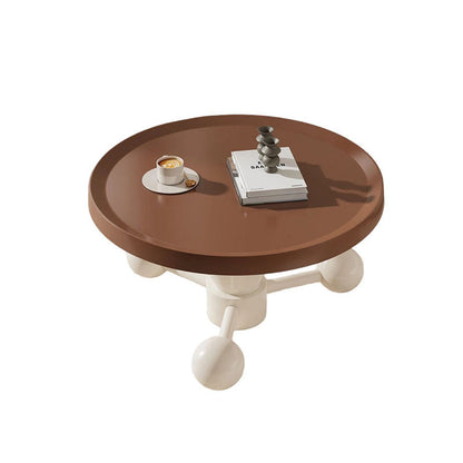 Contemporary Nordic Round Metal Coffee Table 1-Tier For Living Room