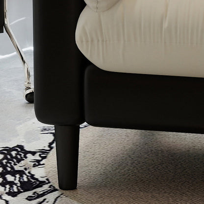 Contemporary Nordic Soft Fluffy Camellia Cat Scratching Leather Sherpa Fabric Foam Sponge Plush Cotton Solid Wood Multi-Layer Board Steel Detachable Accent Chair Backrest Armrest For Bedroom