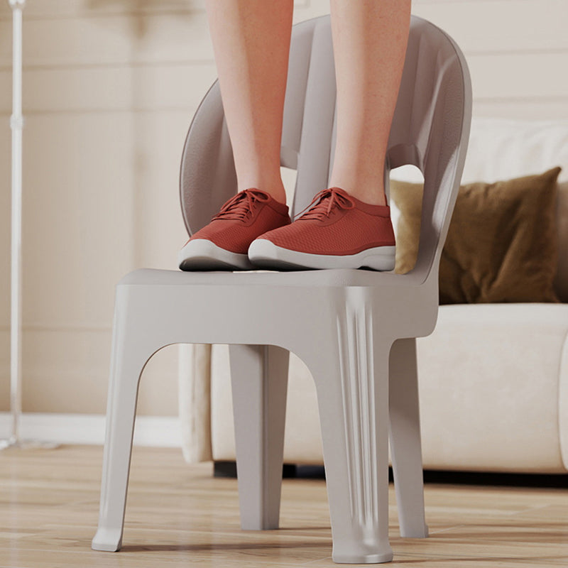 Contemporary Creative Shell-Shaped PP Plastic Stackable Kids Dining Chair Backrest Armless For Dining Room & Kitchen