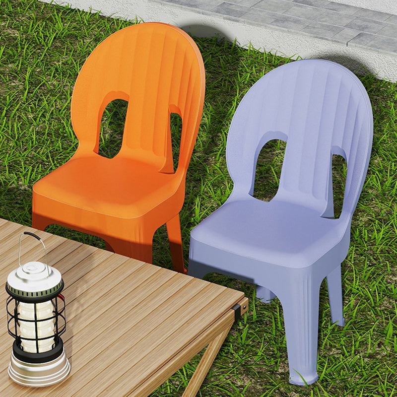 Contemporary Creative Shell-Shaped PP Plastic Stackable Kids Dining Chair Backrest Armless For Dining Room & Kitchen