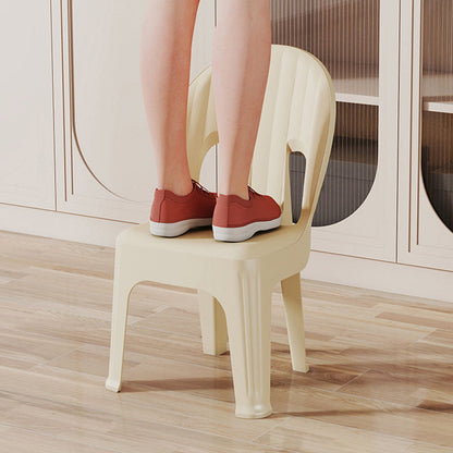 Contemporary Creative Shell-Shaped PP Plastic Stackable Kids Dining Chair Backrest Armless For Dining Room & Kitchen
