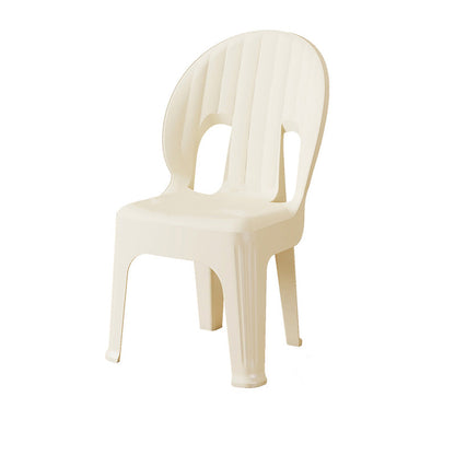 Contemporary Creative Shell-Shaped PP Plastic Stackable Kids Dining Chair Backrest Armless For Dining Room & Kitchen