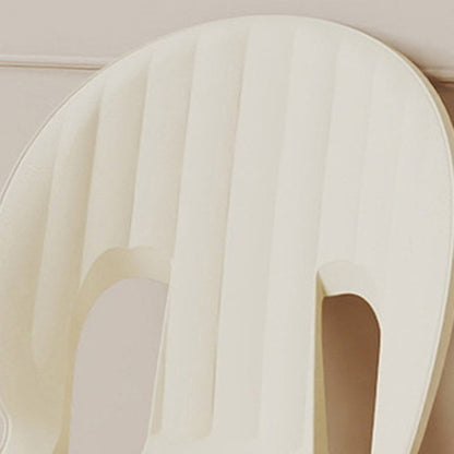 Contemporary Creative Shell-Shaped PP Plastic Stackable Kids Dining Chair Backrest Armless For Dining Room & Kitchen