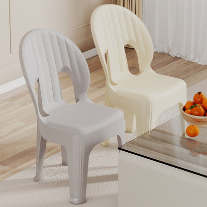 Contemporary Creative Shell-Shaped PP Plastic Stackable Kids Dining Chair Backrest Armless For Dining Room & Kitchen