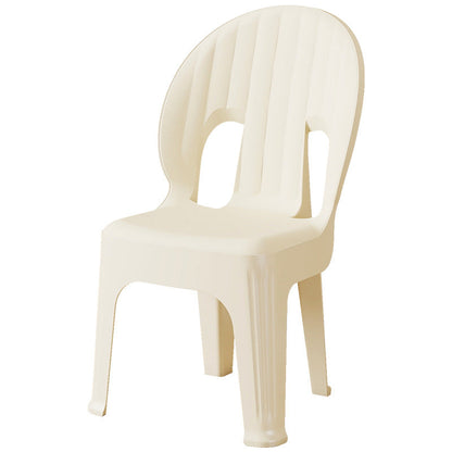 Contemporary Creative Shell-Shaped PP Plastic Stackable Kids Dining Chair Backrest Armless For Dining Room & Kitchen