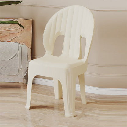 Contemporary Creative Shell-Shaped PP Plastic Stackable Kids Dining Chair Backrest Armless For Dining Room & Kitchen