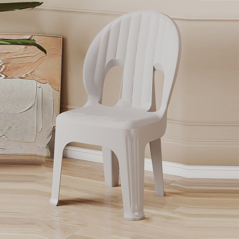 Contemporary Creative Shell-Shaped PP Plastic Stackable Kids Dining Chair Backrest Armless For Dining Room & Kitchen