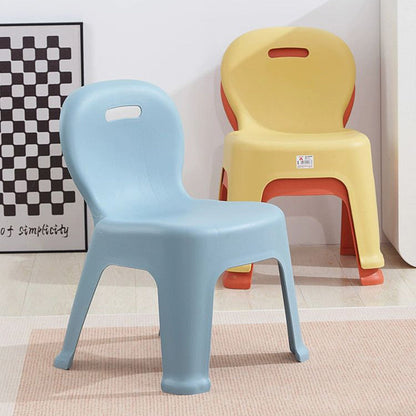 Modern Minimalist Arc Shape PP Plastic Stackable Kids Low Stool Backrest Armless For Living Room