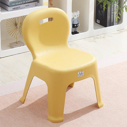Modern Minimalist Arc Shape PP Plastic Stackable Kids Low Stool Backrest Armless For Living Room