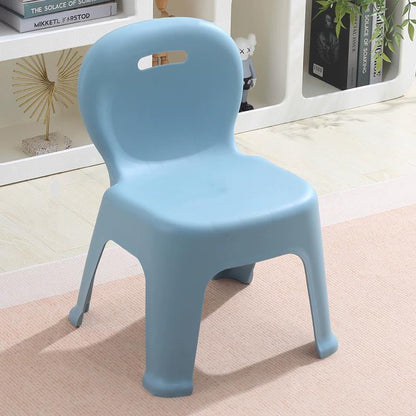 Modern Minimalist Arc Shape PP Plastic Stackable Kids Low Stool Backrest Armless For Living Room