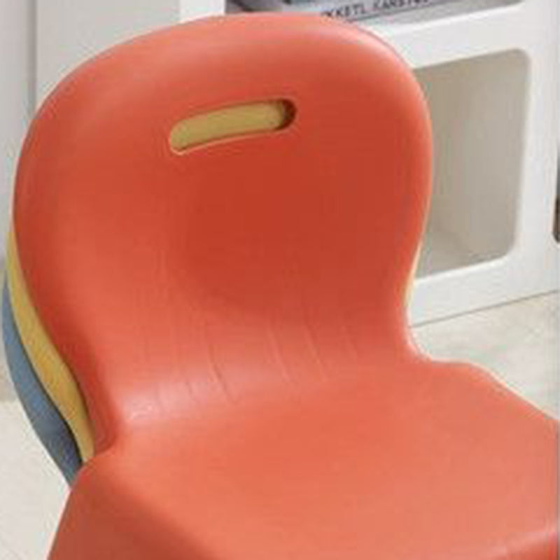 Modern Minimalist Arc Shape PP Plastic Stackable Kids Low Stool Backrest Armless For Living Room
