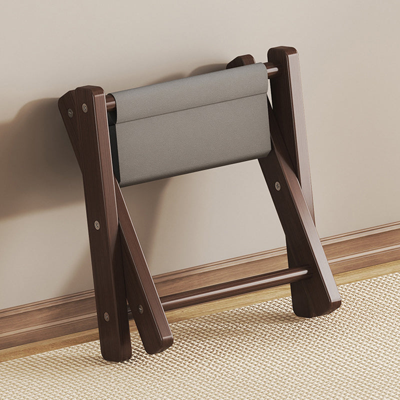 Modern Minimalist X-Shaped Nan Bamboo MDF Oxford Fabric Folding Chair Backless Armless For Garden