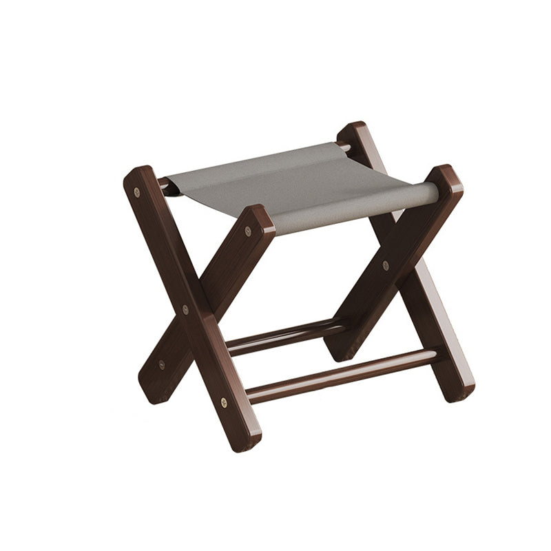 Modern Minimalist X-Shaped Nan Bamboo MDF Oxford Fabric Folding Chair Backless Armless For Garden