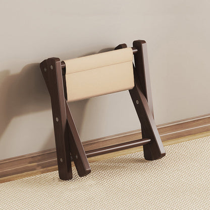 Modern Minimalist X-Shaped Nan Bamboo MDF Oxford Fabric Folding Chair Backless Armless For Garden
