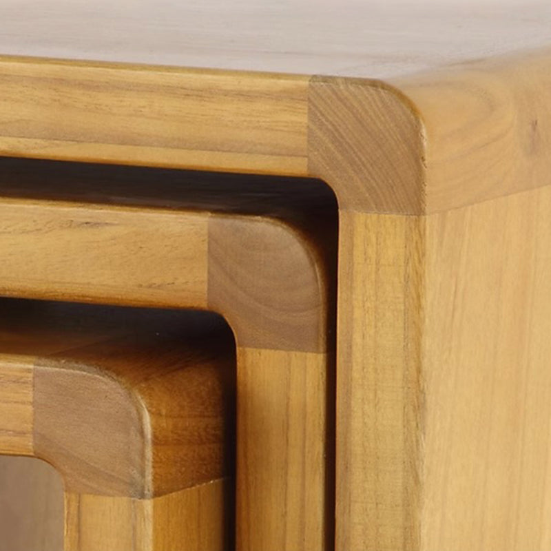 Traditional Farmhouse Solid Paulownia Wood Square Cat Bed 1-Tier For Living Room & Bedroom