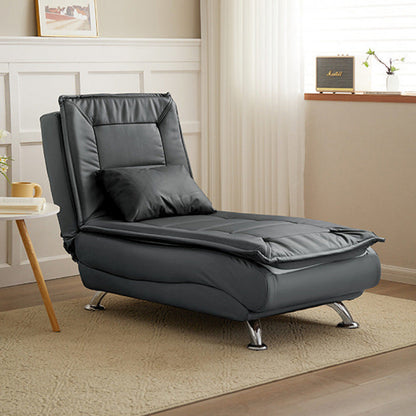Contemporary Luxury Long Strip Solid Wood Tech Sherpa Fabric Sponge Recliner Adjustable Backrest Armless For Living Room & Bedroom