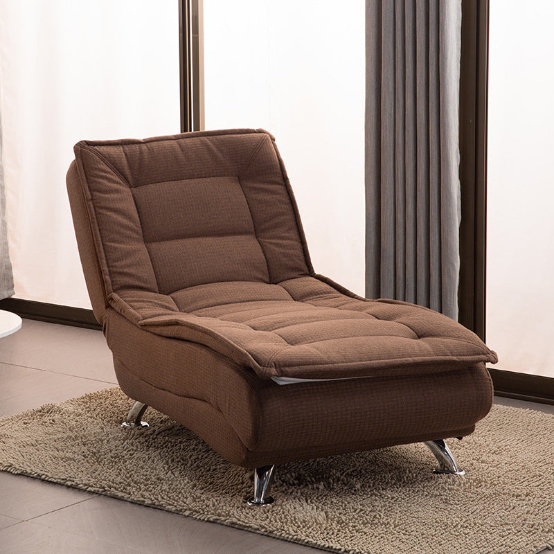 Contemporary Luxury Long Strip Solid Wood Tech Sherpa Fabric Sponge Recliner Adjustable Backrest Armless For Living Room & Bedroom