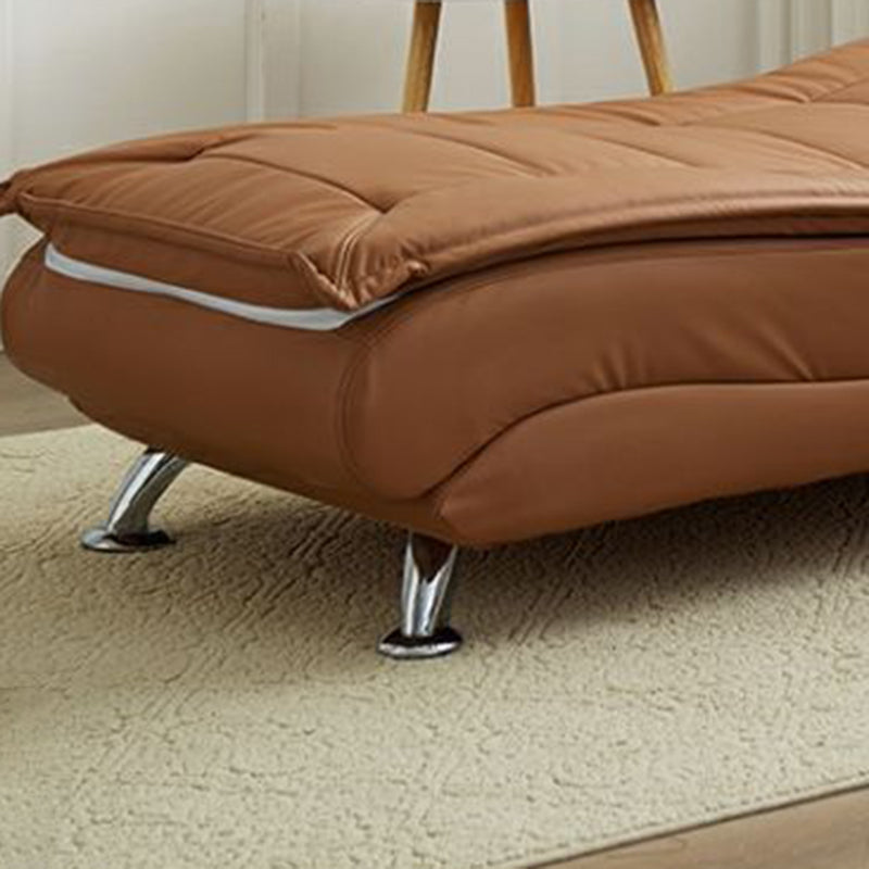 Contemporary Luxury Long Strip Solid Wood Tech Sherpa Fabric Sponge Recliner Adjustable Backrest Armless For Living Room & Bedroom