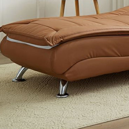 Contemporary Luxury Long Strip Solid Wood Tech Sherpa Fabric Sponge Recliner Adjustable Backrest Armless For Living Room & Bedroom