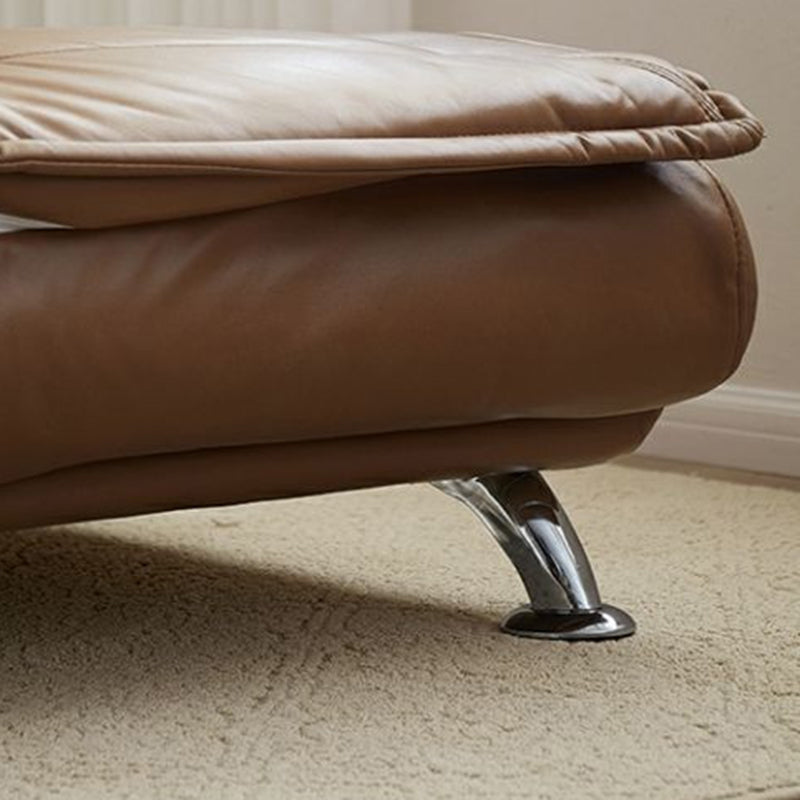 Contemporary Luxury Long Strip Solid Wood Tech Sherpa Fabric Sponge Recliner Adjustable Backrest Armless For Living Room & Bedroom