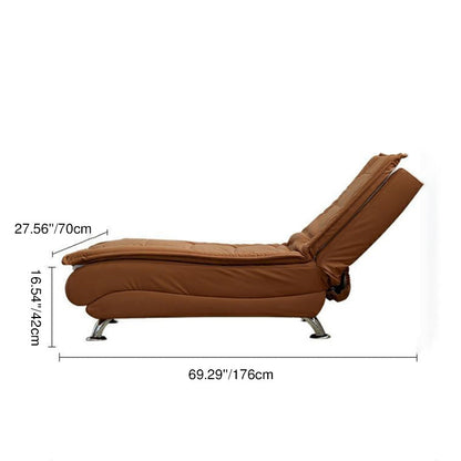 Contemporary Luxury Long Strip Solid Wood Tech Sherpa Fabric Sponge Recliner Adjustable Backrest Armless For Living Room & Bedroom