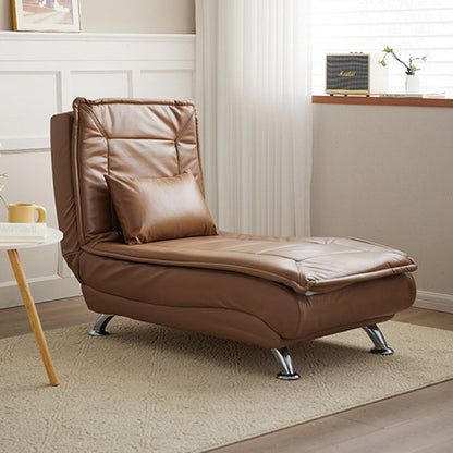 Contemporary Luxury Long Strip Solid Wood Tech Sherpa Fabric Sponge Recliner Adjustable Backrest Armless For Living Room & Bedroom