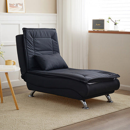 Contemporary Luxury Long Strip Solid Wood Tech Sherpa Fabric Sponge Recliner Adjustable Backrest Armless For Living Room & Bedroom