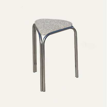 Contemporary Creative Flannelette Stainless Steel Stackable Triangle Low Stool Backless Armless For Living Room