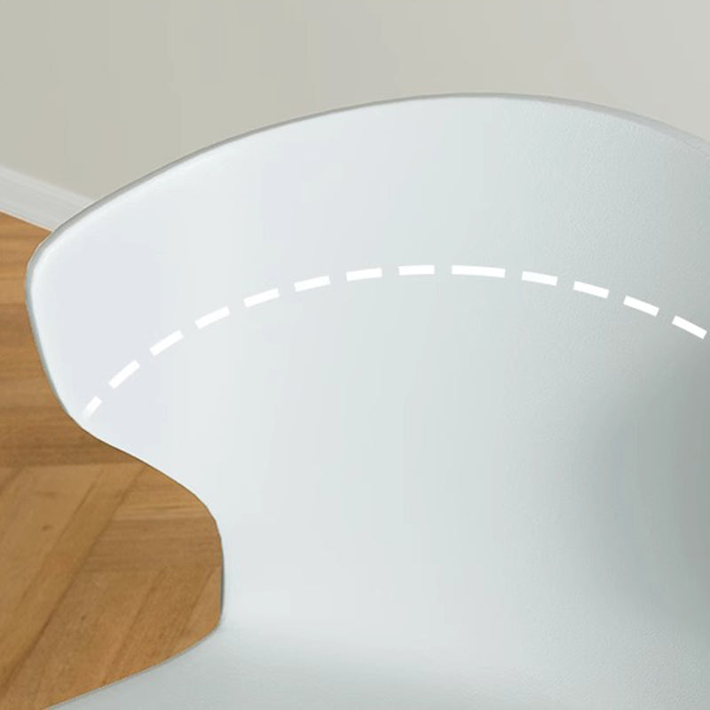 Modern Minimalist Geometric PP Plastic Stackable Dining Chair Backrest Armless For Dining Room