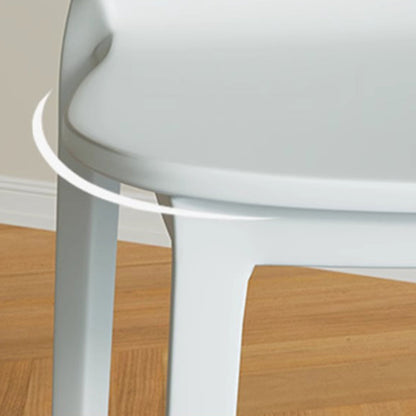 Modern Minimalist Geometric PP Plastic Stackable Dining Chair Backrest Armless For Dining Room