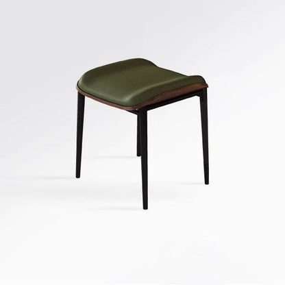 Contemporary Scandinavian Rectangular Cat Scratching Leather Microfiber Leather Carbon Steel Dining Chair Backless Armless For Dining Room