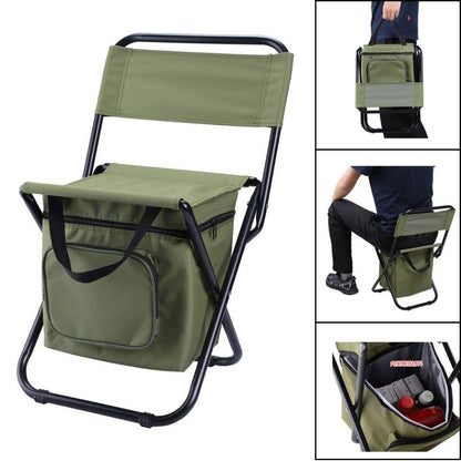 Contemporary Industrial Rectangular Oxford Fabric Steel Pipe Foldable Camping Chair Backrest Armless For Garden & Outdoor Patio