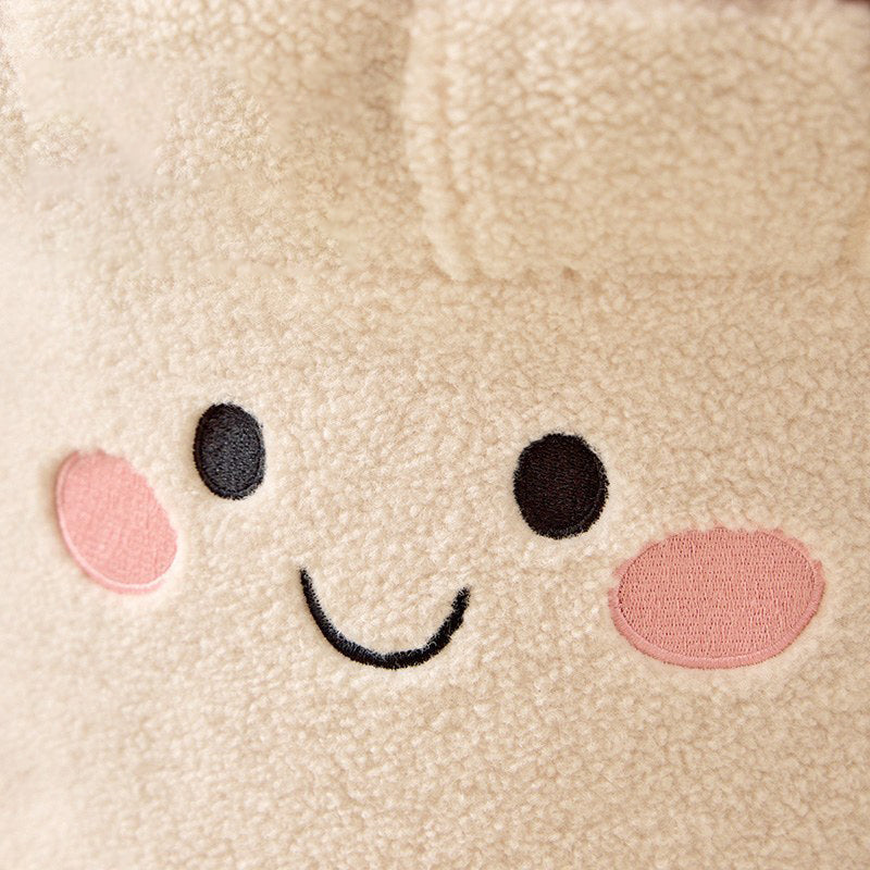Contemporary Creative Cartoon Mushroom Short Plush EPP Kids Low Stool Backless Armless For Living Room