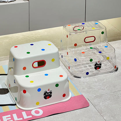 Contemporary Nordic Trapezoidal PP Plastic Stackable Waterproof Footstool Backless Armless For Hallway & Entryway