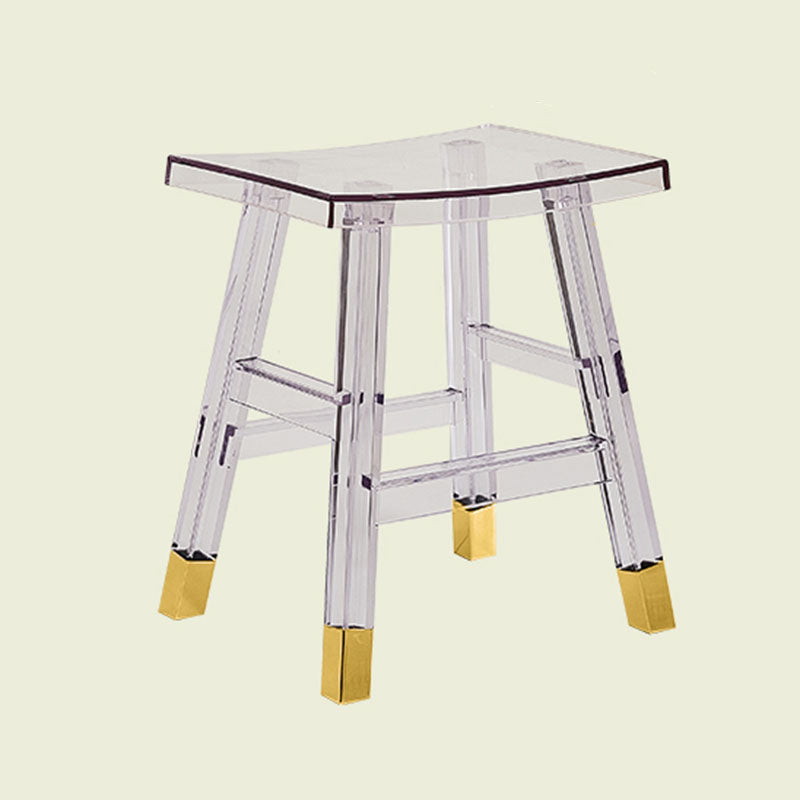Modern Minimalist Rectangular PC Plastic Low Stool Backless Armless For Hallway & Entryway
