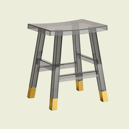 Modern Minimalist Rectangular PC Plastic Low Stool Backless Armless For Hallway & Entryway