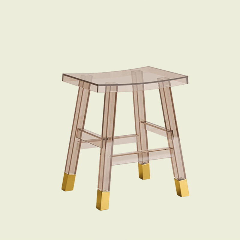Modern Minimalist Rectangular PC Plastic Low Stool Backless Armless For Hallway & Entryway