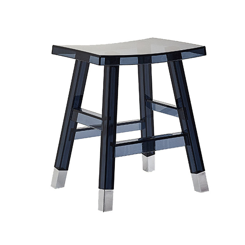Modern Minimalist Rectangular PC Plastic Low Stool Backless Armless For Hallway & Entryway