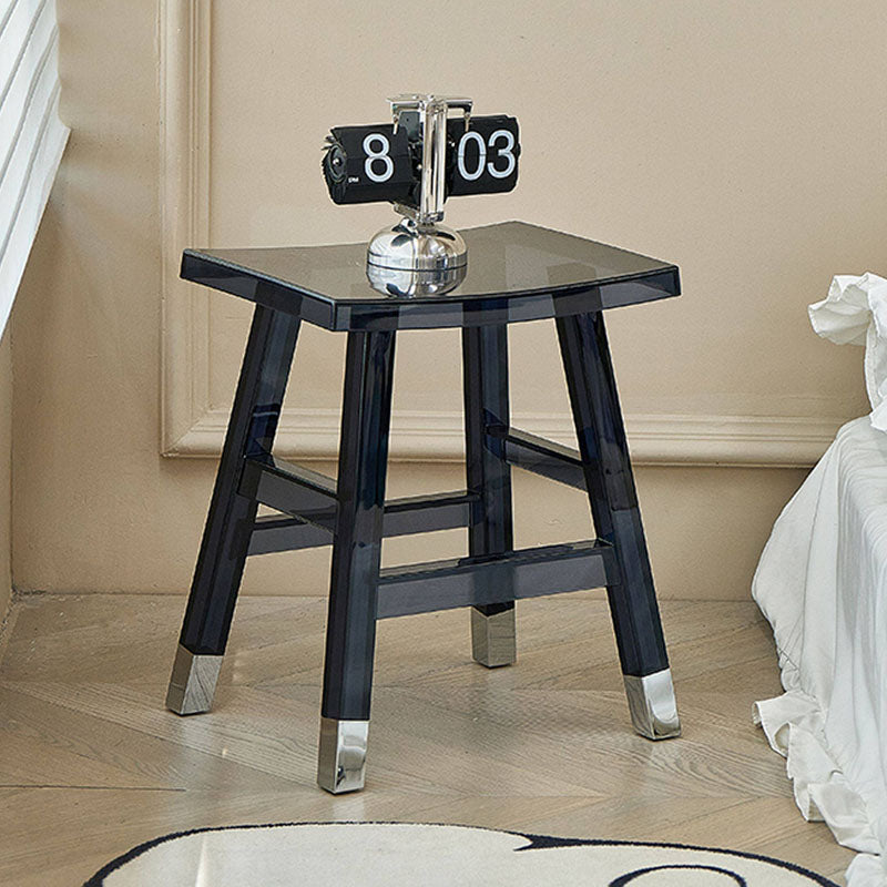 Modern Minimalist Rectangular PC Plastic Low Stool Backless Armless For Hallway & Entryway