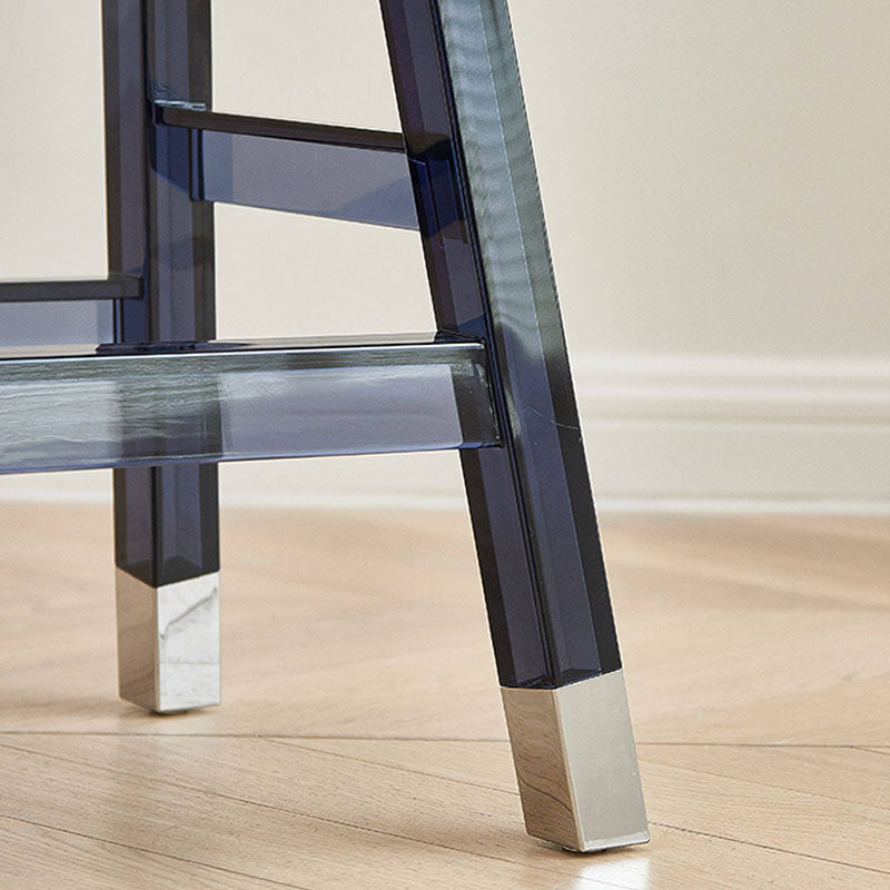 Modern Minimalist Rectangular PC Plastic Low Stool Backless Armless For Hallway & Entryway