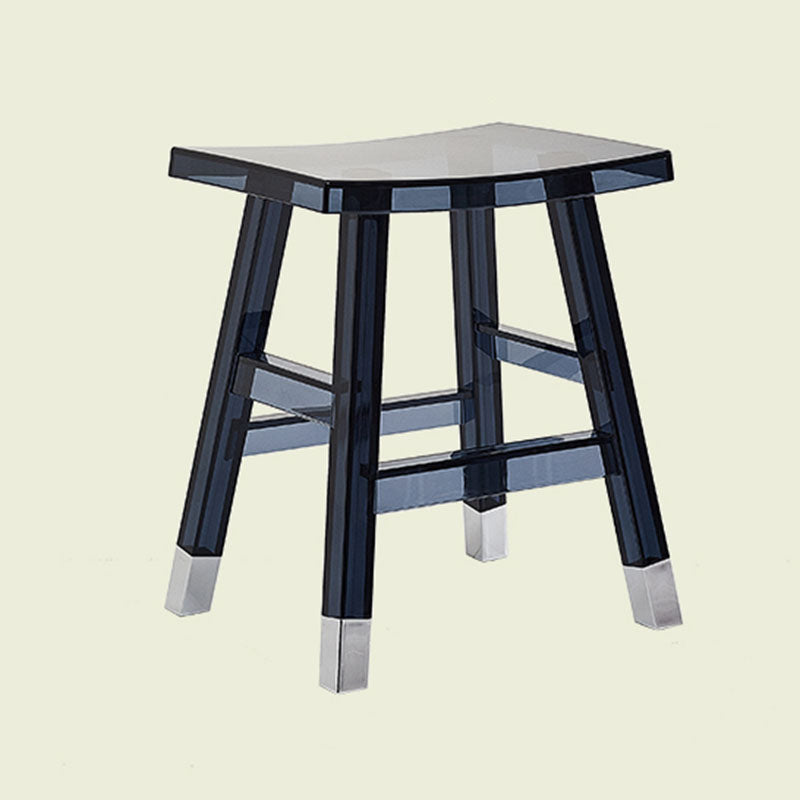 Modern Minimalist Rectangular PC Plastic Low Stool Backless Armless For Hallway & Entryway