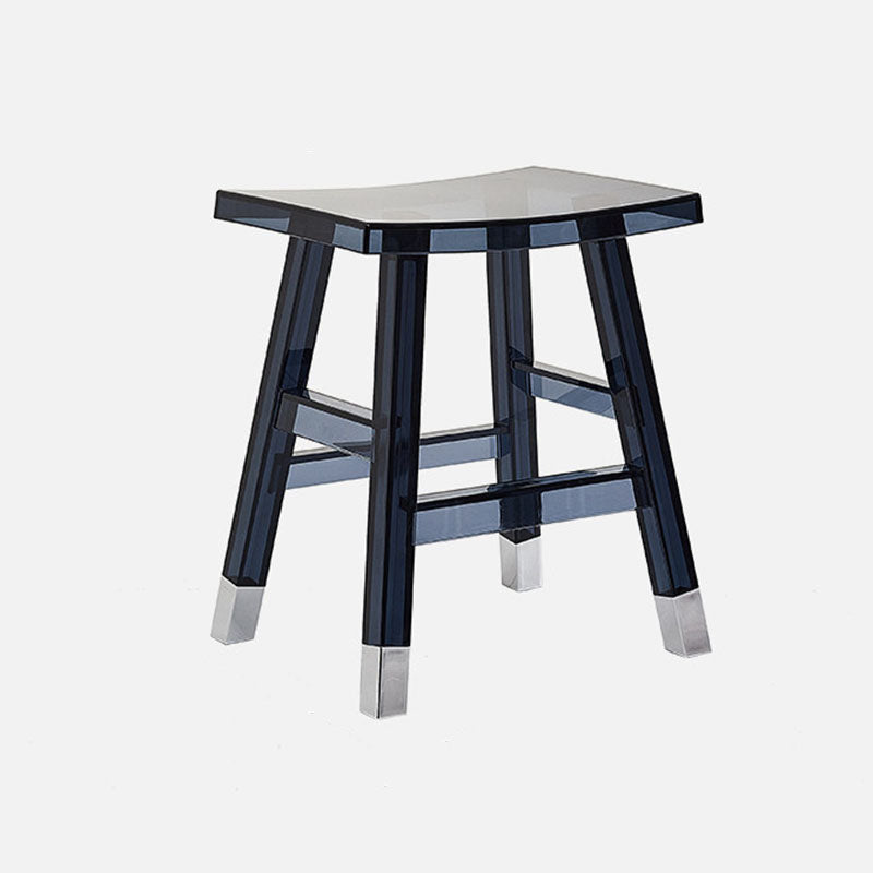 Modern Minimalist Rectangular PC Plastic Low Stool Backless Armless For Hallway & Entryway