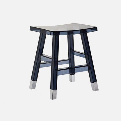 Modern Minimalist Rectangular PC Plastic Low Stool Backless Armless For Hallway & Entryway
