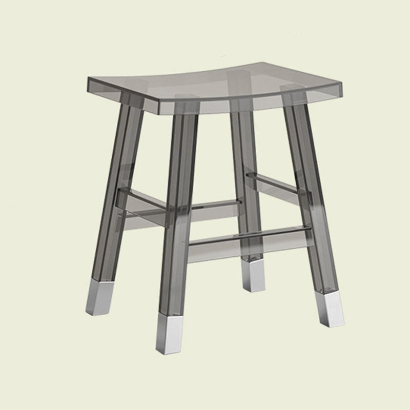Modern Minimalist Rectangular PC Plastic Low Stool Backless Armless For Hallway & Entryway