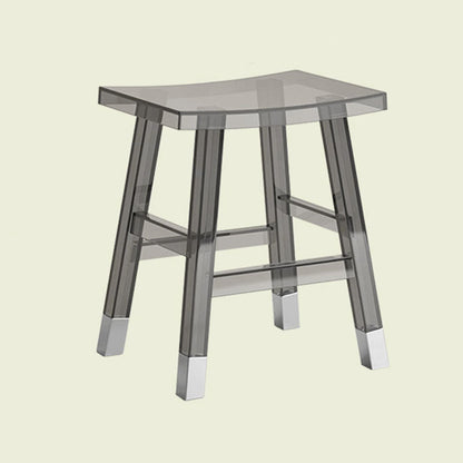 Modern Minimalist Rectangular PC Plastic Low Stool Backless Armless For Hallway & Entryway