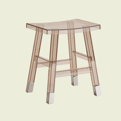 Modern Minimalist Rectangular PC Plastic Low Stool Backless Armless For Hallway & Entryway