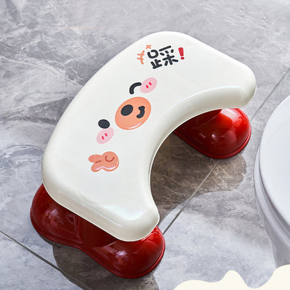 Contemporary Creative PP Plastic Geometric Non-Slip Waterproof Kids Footstool Backless Armless For Bathroom
