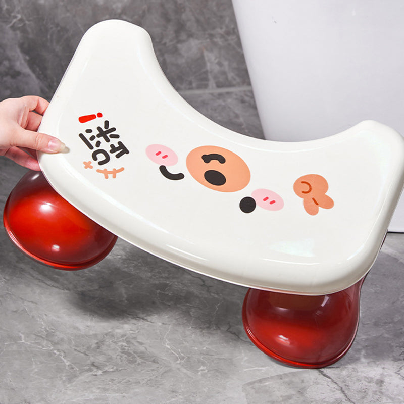 Contemporary Creative PP Plastic Geometric Non-Slip Waterproof Kids Footstool Backless Armless For Bathroom