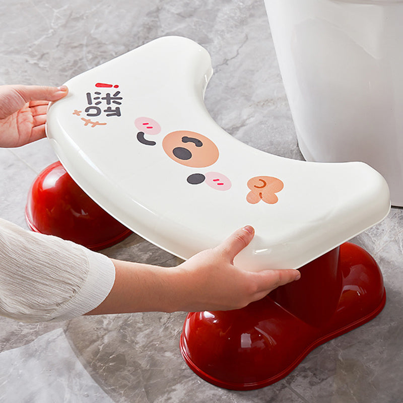 Contemporary Creative PP Plastic Geometric Non-Slip Waterproof Kids Footstool Backless Armless For Bathroom