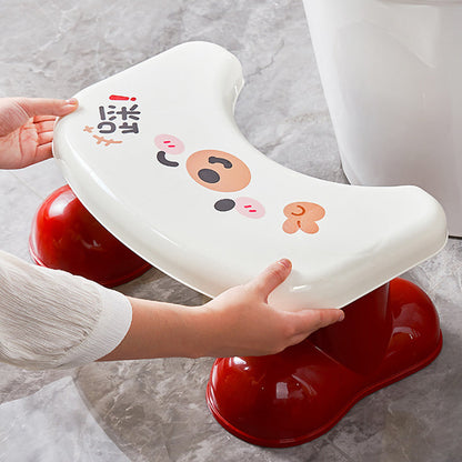 Contemporary Creative PP Plastic Geometric Non-Slip Waterproof Kids Footstool Backless Armless For Bathroom